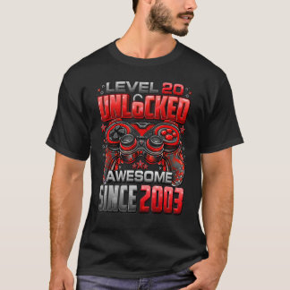 Niveau 20 niet-vergrendeld Geweldige sinds 2003 20 T-shirt