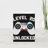 Niveau 20 Ontgrendeld Grappig 20ste bruiloft Jubil Kaart (Voorkant)