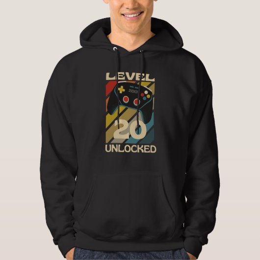 Niveau 20 onvergrendelde games hoodie (Voorkant)