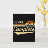 Niveau 20 Volledig  20e bruiloft Jubileum Kaart (Gele Bloem)