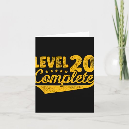 Niveau 20 Volledig 20e bruiloft Jubileum Kaart (Voorkant)