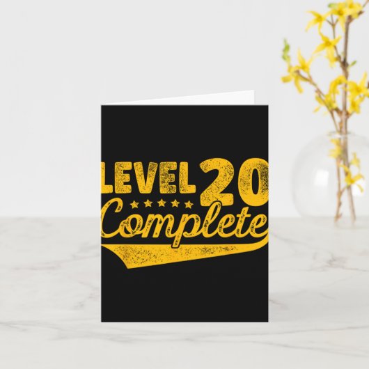 Niveau 20 Volledig 20e bruiloft Jubileum Kaart (Gele Bloem)