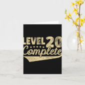 Niveau 20 Volledig  20e bruiloft Jubileum Kaart (Gele Bloem)