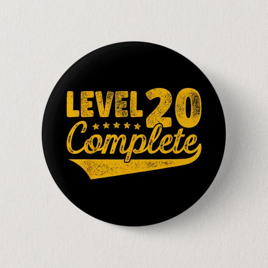 Niveau 20 Volledig 20e bruiloft Jubileum Ronde Button 5,7 Cm (Voorkant)