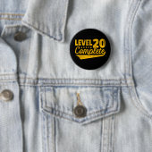 Niveau 20 Volledig 20e bruiloft Jubileum Ronde Button 5,7 Cm (In situ)