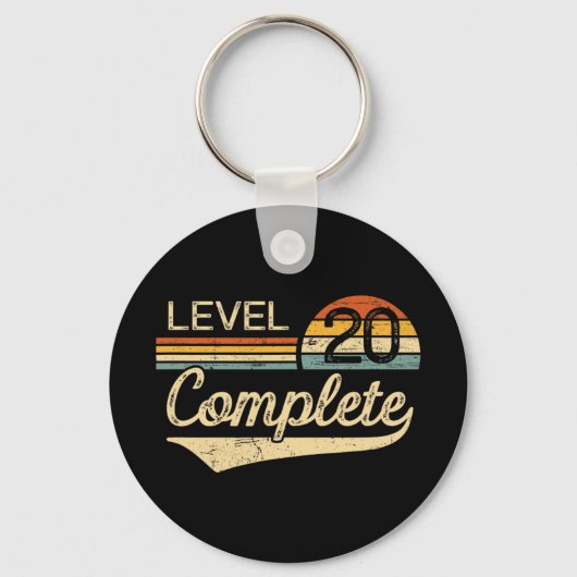 Niveau 20 Volledig  20e bruiloft Jubileum Sleutelhanger (Voorkant)