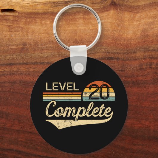 Niveau 20 Volledig  20e bruiloft Jubileum Sleutelhanger (Voorkant)
