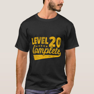 Niveau 20 Volledig 20e bruiloft Jubileum T-shirt