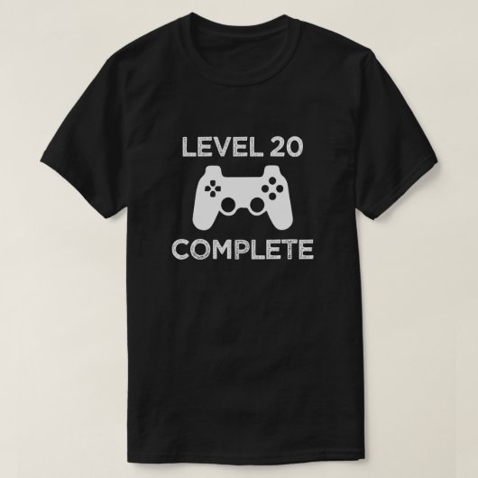 Niveau 20 voltooid, grappige 21ste Mannen Shirt op (Design voorkant)