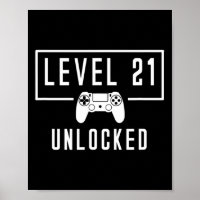 Niveau 21 21e jaar ontgrendelde videogame Gamer Bd