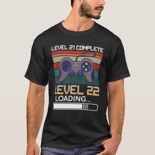 Niveau 21 Complete Level 22-videogamer 22 T-shirt