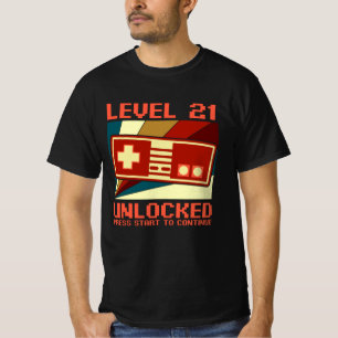 NIVEAU 21 NIET-GEBLOKKEERD 21 'Birthday Gift Gamer T-shirt