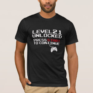 NIVEAU 21 ONLOCKED Video Game 21st Birthday T-shir T-shirt
