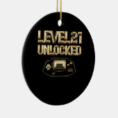 Niveau 21 Onvergrendelde  gamepad 21e verjaardag G Keramisch Ornament (Rechts)