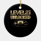 Niveau 21 Onvergrendelde  gamepad 21e verjaardag G Keramisch Ornament (Voorkant)