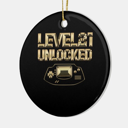 Niveau 21 Onvergrendelde  gamepad 21e verjaardag G Keramisch Ornament (Links)