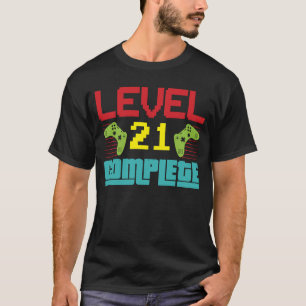 Niveau 21 volledig niveau 21 geopend 21 geboorteda t-shirt