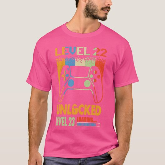 Niveau 22 Ontgrendeld Niveau 23 Geweldige 22e BI l T-shirt (Voorkant)