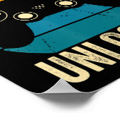 Niveau 22 ontgrendeld videospel 22e Birthday Gamer Poster (Hoek)