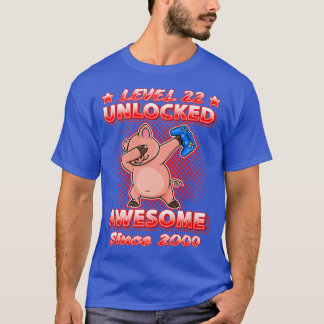Niveau 22 onvergrendelde gamers geboren in 2000 Da T-shirt