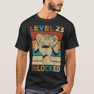 Niveau 23 23e verjaardag ontgrendeld 23 jaar oude t-shirt
