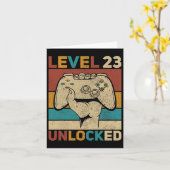 Niveau 23 Ontgrendeld 23 Jaar Oude Mannen Bday Out Kaart (Gele Bloem)