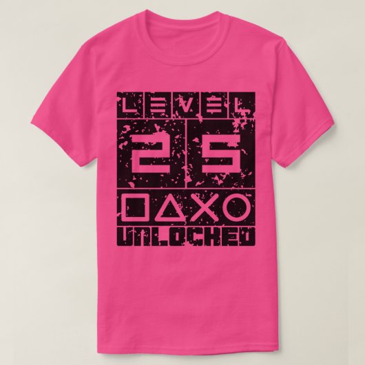 Niveau 25 ontgrendeld t-shirt (Design voorkant)