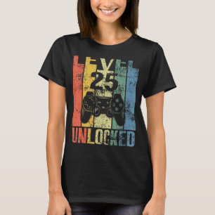 Niveau 25 ontgrendelde 25e verjaardag voor videoga t-shirt