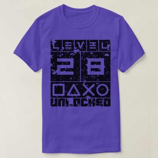 Niveau 28 geopend t-shirt (Design voorkant)