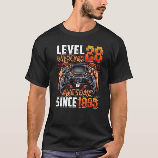Niveau 28 niet-vergrendeld Geweldige sinds 1995 28 T-shirt (Voorkant)