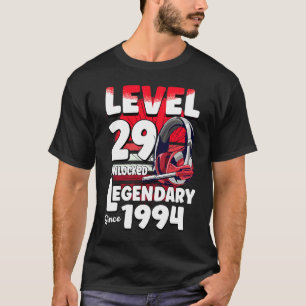 Niveau 29 jaar niet-vergrendeld sinds 1994 29e gam t-shirt