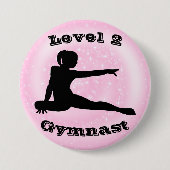 Niveau 2 Gymnast - Meisjes Gymnastiek Button (Voorkant)