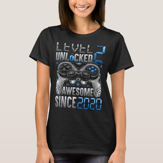 Niveau 2 niet-vergrendeld Geweldige sinds 2020 2e T-shirt (Voorkant)