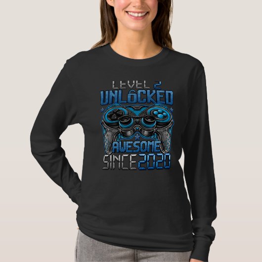 Niveau 2 niet-vergrendeld Geweldige sinds 2020 2e T-shirt (Voorkant)