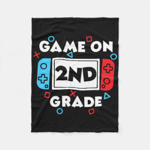 Niveau 2 Ontgrendeld Ck Naar School Gamer Ontwerp Fleece Deken