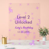 Niveau 2 ontgrendeld Voeg verjaardagsnaam toe Datu Acryl Bord (Huwelijk)