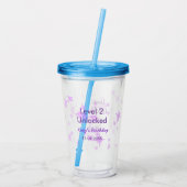 Niveau 2 ontgrendeld Voeg verjaardagsnaam toe Datu Acryl Drinkbeker (Achterkant)
