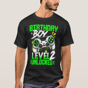 Niveau 2 ontgrendelde videogame Player Birthday Bo T-shirt