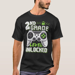 NIVEAU 2D GRADE ONLOCKED Video Game Terug naar sch T-shirt