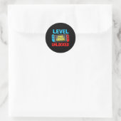 Niveau 2e klas ontgrendeld terug naar school eerst ronde sticker (Tas)