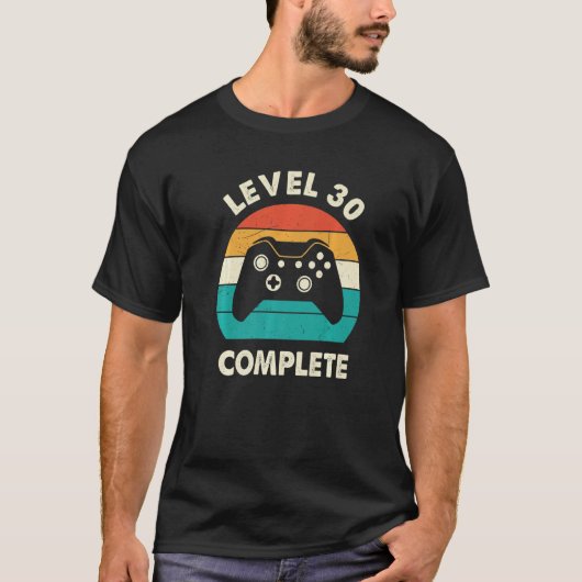 Niveau 30 Complete video Gamer 30th Wedding Aniver T-shirt (Voorkant)