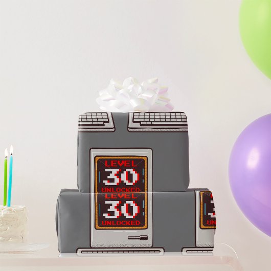 Niveau 30 geopend cadeaupapier