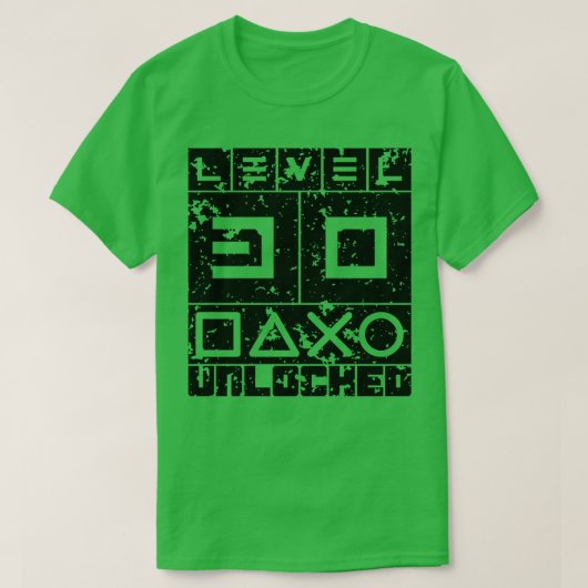 Niveau 30 geopend t-shirt (Design voorkant)