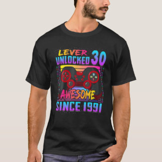 Niveau 30 niet-vergrendeld Geweldige sinds 1991 30 T-shirt