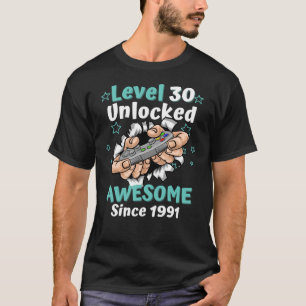 Niveau 30 niet-vergrendeld Geweldige sinds 1991 T-shirt