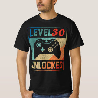 Niveau 30 niet-vergrendeld, videoband 30th, Happy  T-shirt