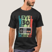 Niveau 30 onvergrendelde videogamer 30th Birthday- T-shirt (Voorkant)