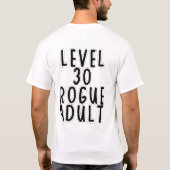 Niveau 30 volwassene schurk t-shirt (Achterkant)