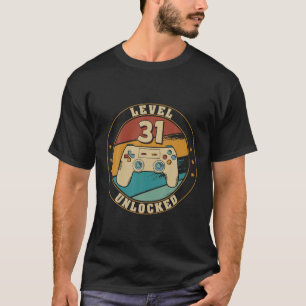Niveau 31 onvergrendelde gamer 31e verjaardag deco t-shirt