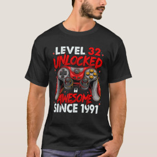 Niveau 32 niet-vergrendeld Geweldige sinds 1991 32 T-shirt
